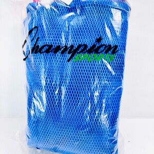 Champion Sports Mesh Equipment Bag Heavy Duty Nylon Drawstring Bag With Lock NIP